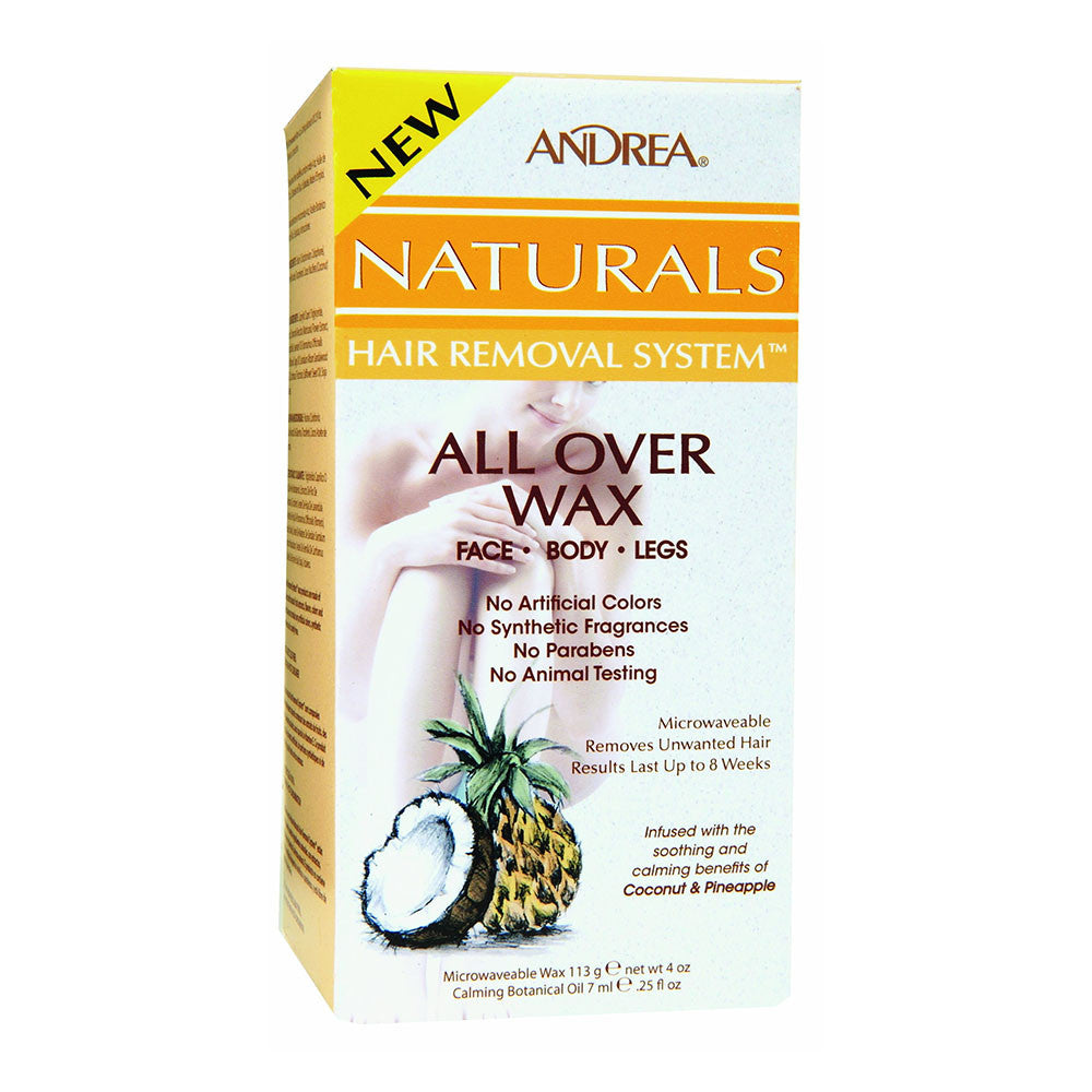 Andrea Naturals Face, Body And Legs Hair Removal System, Coconut Pineapple, Kit